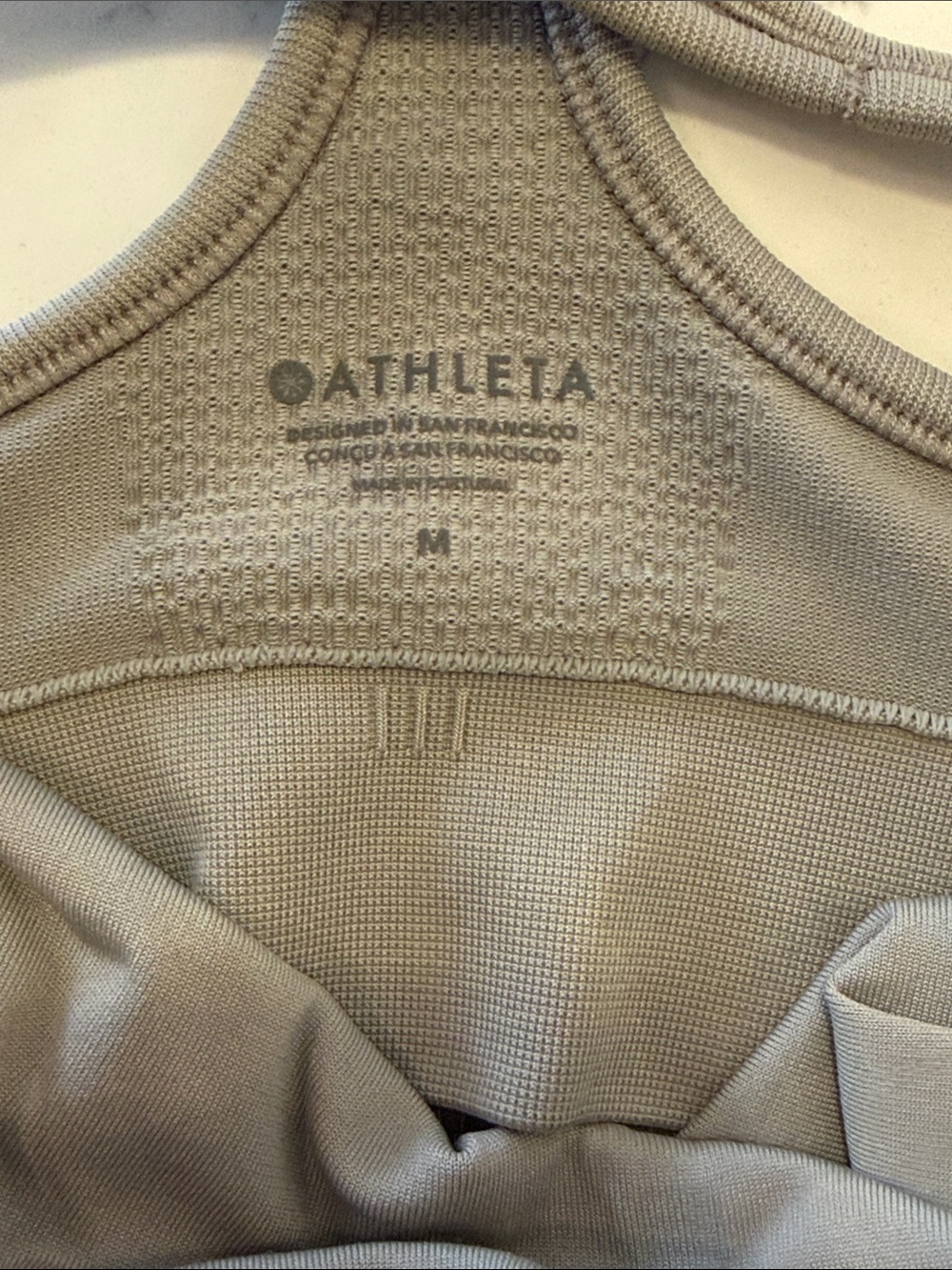 Athleta Racerback Ribbed Tank in Gray | Medium - Picture 3 of 3